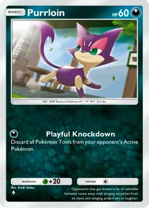 pokemon purrloin card Purrloin - SV04: Paradox Rift [REVERSE HOLO]