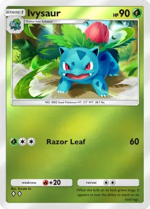Ivysaur | Pokémon Cards and Details | pkmn.gg