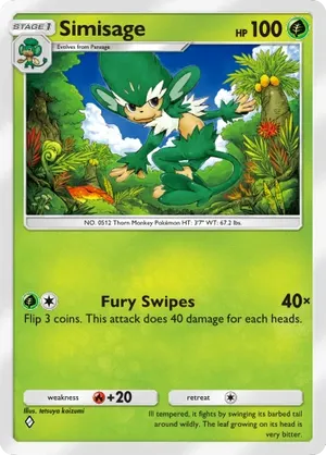 Simisage | Pokémon Cards and Details | pkmn.gg