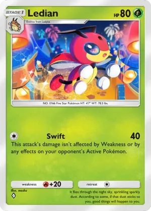 Ledian | Pokmon Cards and Details | pkmn.gg
