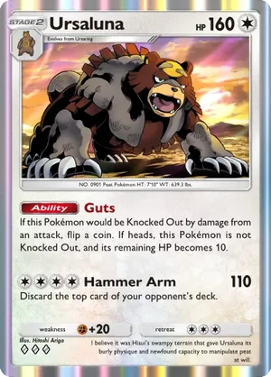 ursaluna pokemon card value Bloodmoon Ursaluna 025/064 - Shrouded Fable - Pokemon TCG - Holo Rare