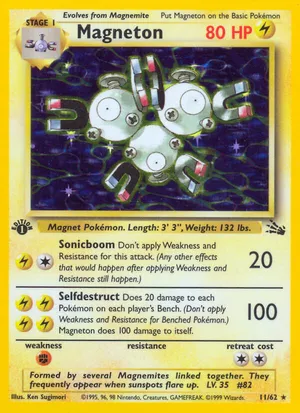 ポケモンカード Magneton 60 HP Pokemon Card Magneton 9/102 Rare Holo 60HP | eBay