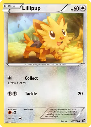 lillipup pokemon card value #154 EXTENDED ART  Raycardza reveal it Lillipup (81) 81/114 - Black