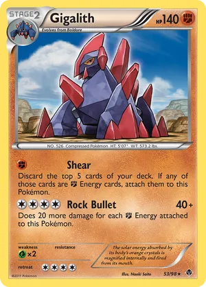 Gigalith | Pokmon Cards and Details | pkmn.gg