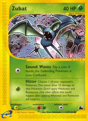 zubat pokemon card value 1997 Japanese Fossil #41 AGS [Electric] x2 Resistance Pokemon Trading Card Game Black