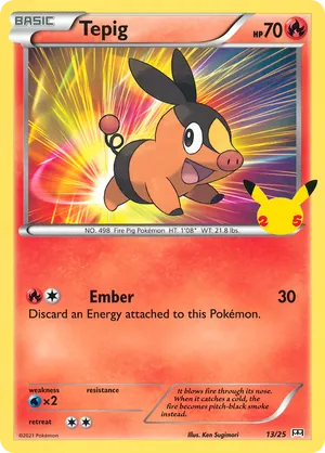 pokemon card tepig - 023/163 Holo Rare Promo [Fire][Fire] Tepig | Black & White