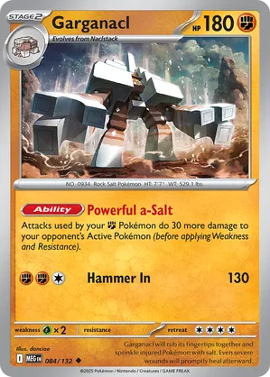 Garganacl | Pokmon Cards and Details | pkmn.gg