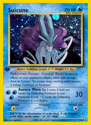 Pokemon Suicune Japanese Awakening Legends Holo Rare NO.245