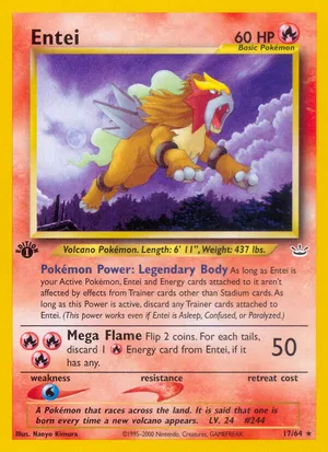 Entei | Pokémon Cards and Details | pkmn.gg