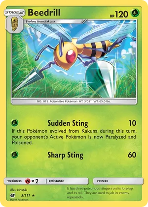 bee pokemon card Amazon.com: - Beedrill #15 Both Active Pokemon are Knocked Out Beedrill - XY - Evolutions