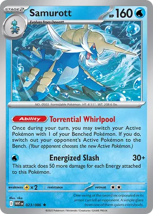 Samurott | Pokmon Cards and Details | pkmn.gg