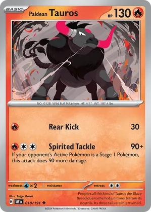 pokemon tauros card Credit Card Skin Pokmon Hit Points180 HP Form Tauros | Pokmon Cards and