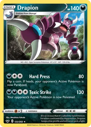 Drapion | Pokémon Cards and Details | pkmn.gg