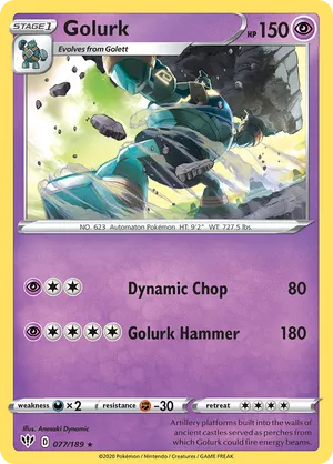 Golurk | Pokémon Cards and Details | pkmn.gg