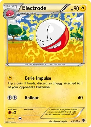 pokemon cards electrode Electrode #40/108 Rare Pokémon Card XY EVOLUTIONS main image 1