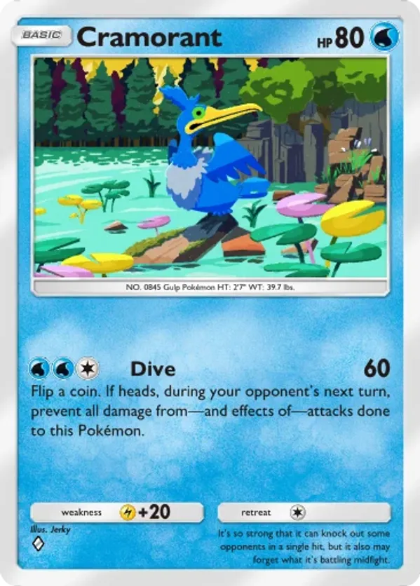 cramorant pokemon card value Cramorant (050/196) (Pokemon League Stamp) main image 0