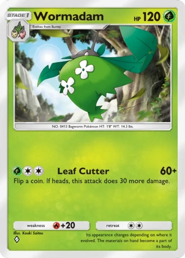wormadam pokemon card value - Trash Cloak (51) Wormadam Plant Cloak gets +40 HP Wormadam Plant Cloak - 41/132