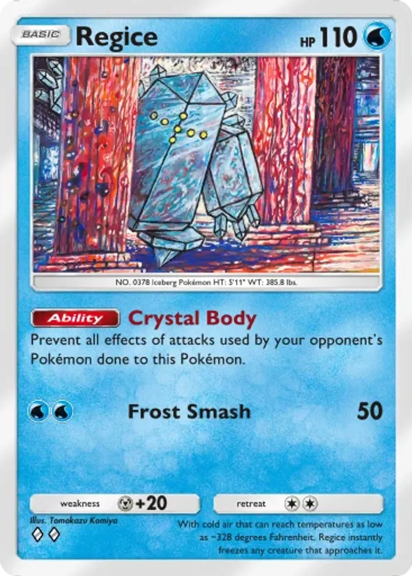 Regice | Pokmon Cards and Details | pkmn.gg