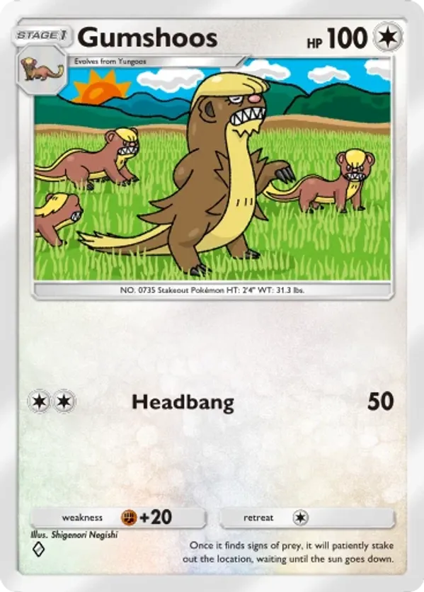 pokemon card gumshoos sm1] GX 064/060〈SR〉 Ability — Search the Premises Pokemon ME01: Mega Evolution Illustration