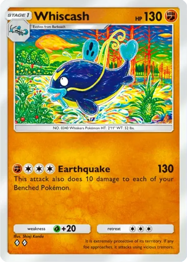 Whiscash | Pokmon Cards and Details | pkmn.gg