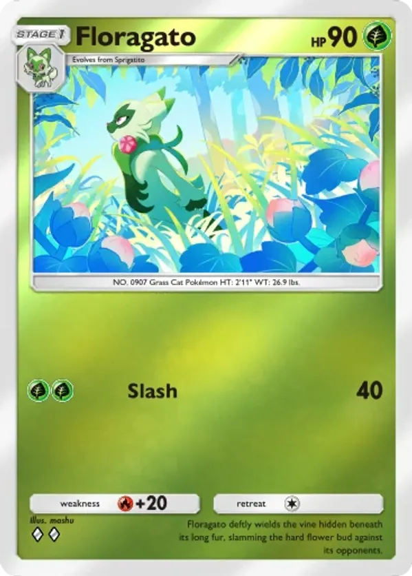 floragato pokemon card value Chinese Gem Pack Stamped #0207 Paldea Evolved Singles Most Expensive Floragato Pokémon Cards
