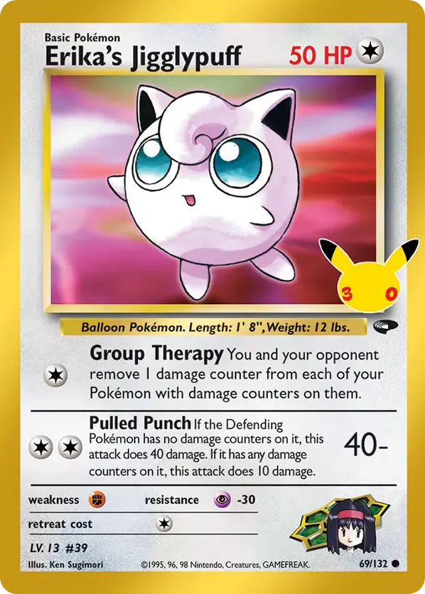 Erika's Jigglypuff #069/132 30th Anniversary: Classic Collection