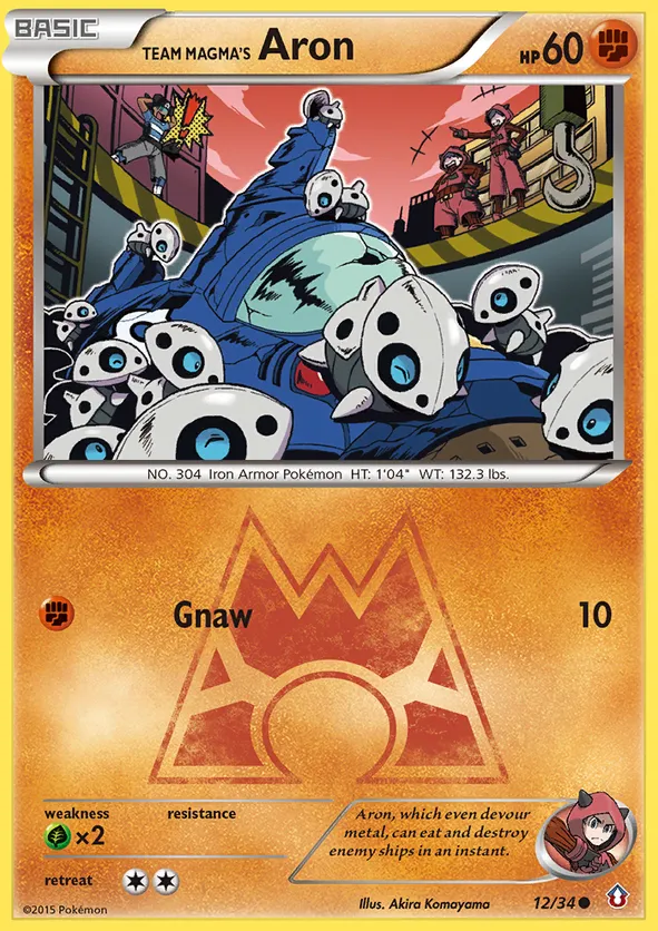pokemon card aron EX Sandstorm Common #56 [1M] Headbutt (20) Aron | Pokmon Cards and