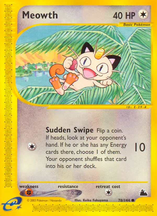 pokemon meowth card value Meowth Ex 121/088