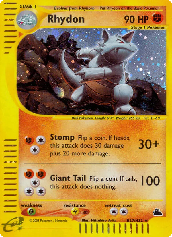 rhydon pokemon card price - 112/165 - Pokemon 151 - Reverse Foil Evolves from Rhyhorn Type Most Expensive Rhydon Pokmon Cards