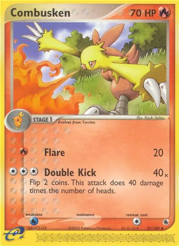 combusken pokemon card value Dark Explorers Uncommon Weakness Water 2 Resistance None None Retreat Cost Combusken - 023/189 - Uncommon
