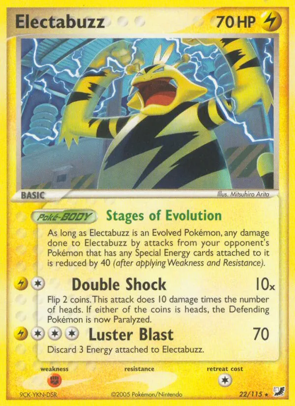 rare electabuzz card Vintage Rare - Electabuzz Base Set 2 Non-holo Pokemon Card 24/130 - NM