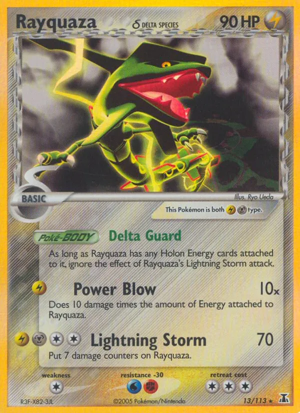 delta species pokemon card's value Latios ex (96/101) (Delta Species) [EX: Dragon Frontiers] Colorless Psychic Boom (20+) Does 20 damage plus 10 more damage for each Energy attached to the Defending Pokmon Top 25 Most Expensive Delta