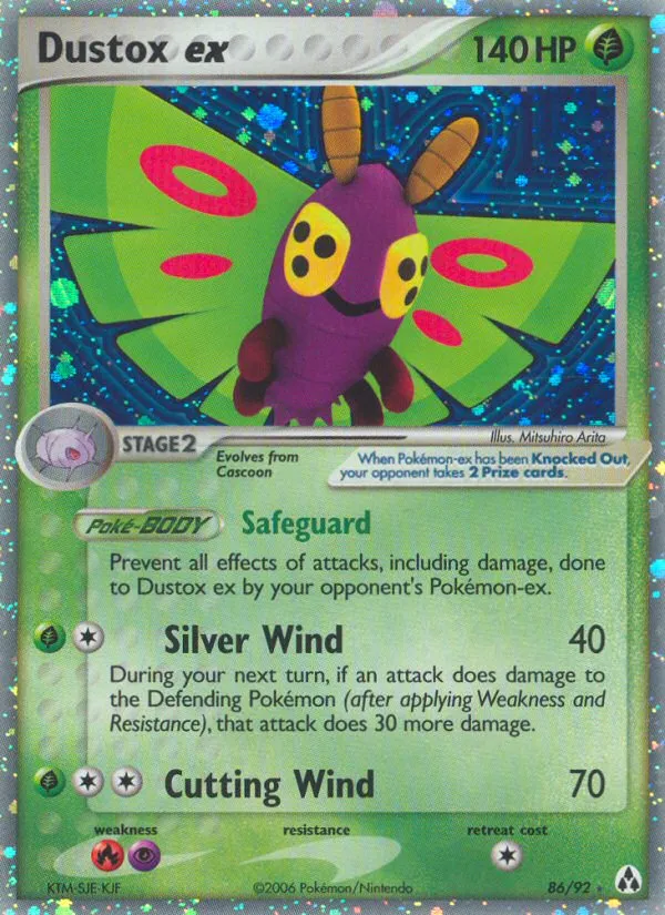 ex pokemon card maker Dustox ex #086/92 Legend Maker
