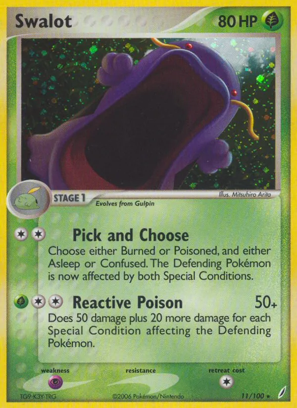 swalot pokemon card (62/102) - Stellar Miracle (sv7) this attack does 80 more damage Swalot Reverse Holo - (Uncommon)
