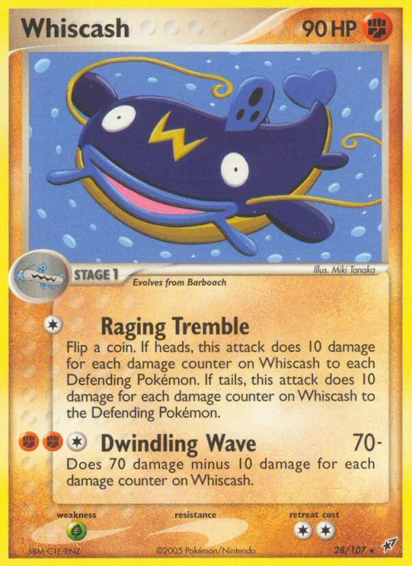 pokemon whiscash card Whiscash #028/107 Deoxys