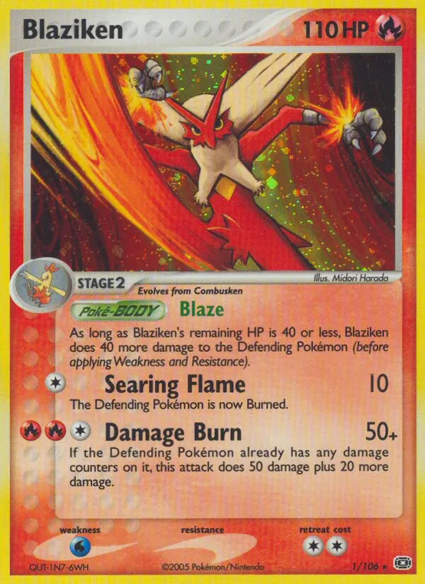 blaziken pokemon cards Pokemon Platinum Edition Holo Rare Card main image 1