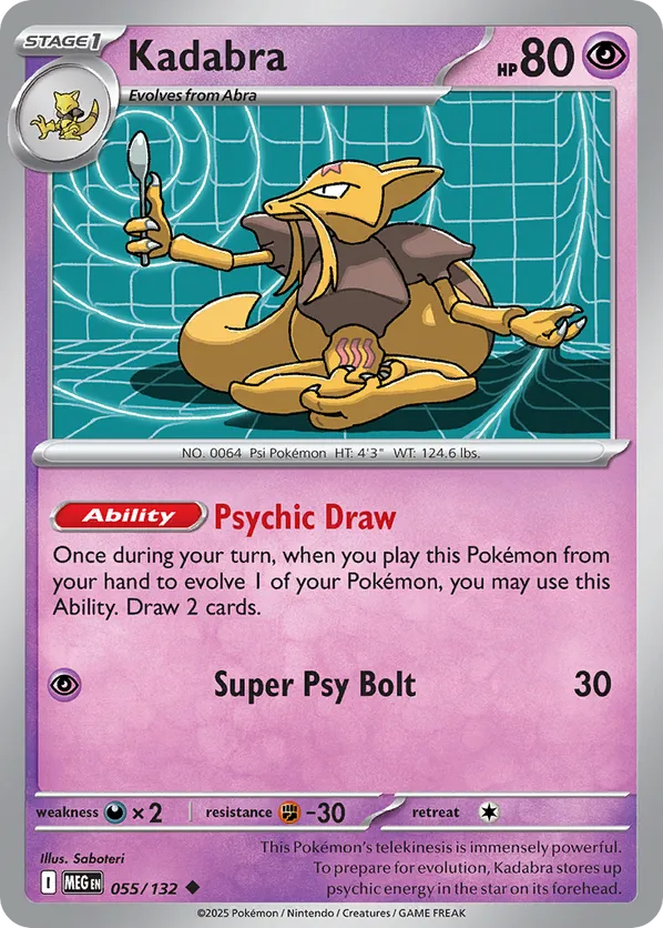 Kadabra #055/132 Mega Evolution | pkmn.gg