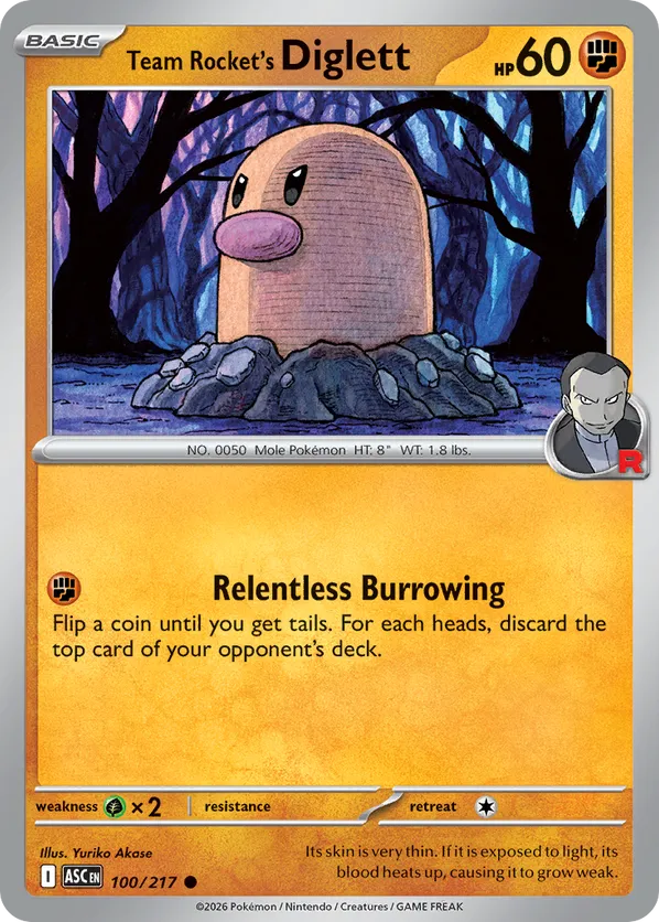 Team Rocket's Diglett #100/217 Ascended Heroes | pkmn.gg