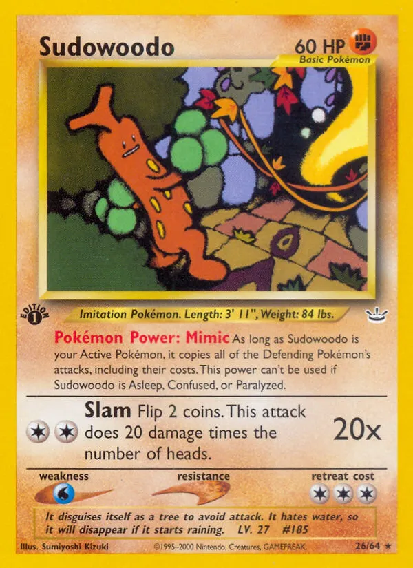Sudowoodo | Pokmon Cards and Details | pkmn.gg
