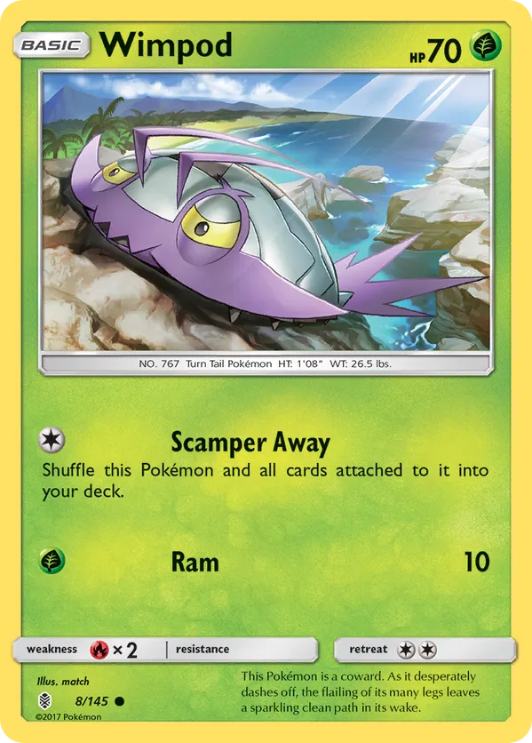 Wimpod #008/145 Guardians Rising | pkmn.gg