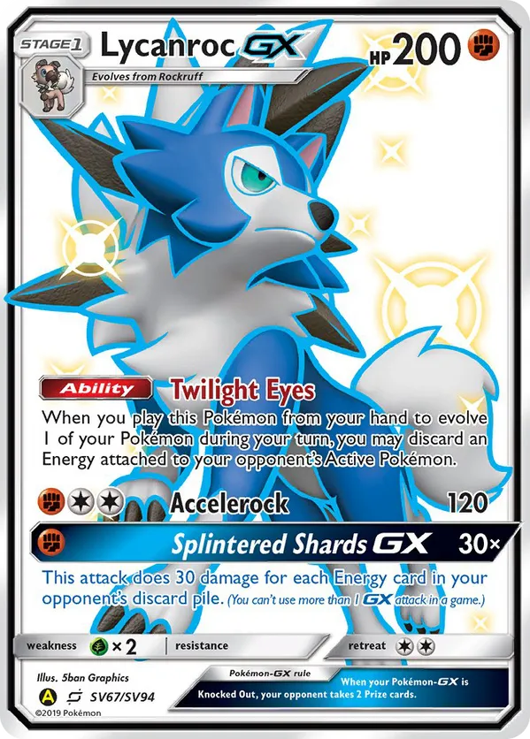 pokemon cards shiny gx - Articuno - SV54/SV94 - Hidden Fates: Vault Pokmon Hit Points180 HP Form Guzzlord-GX SV71/94 - Shiny Vault