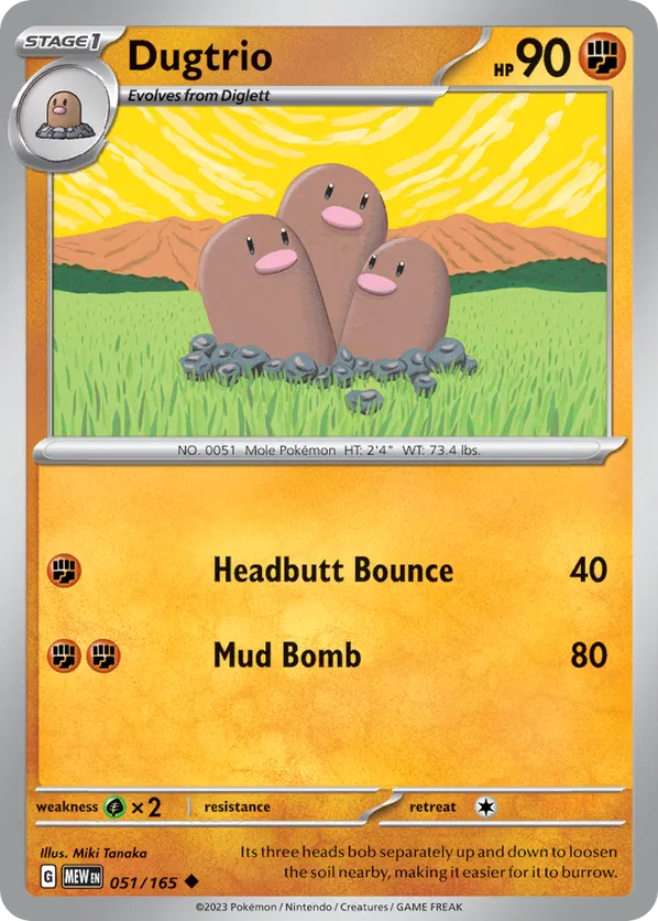 Dugtrio #051/165 151 | pkmn.gg
