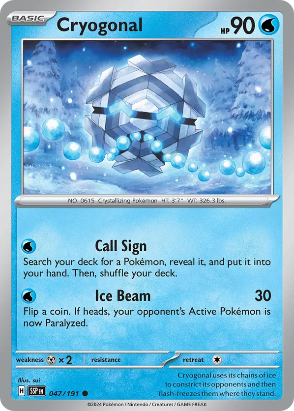Cryogonal #047/191 Surging Sparks | pkmn.gg