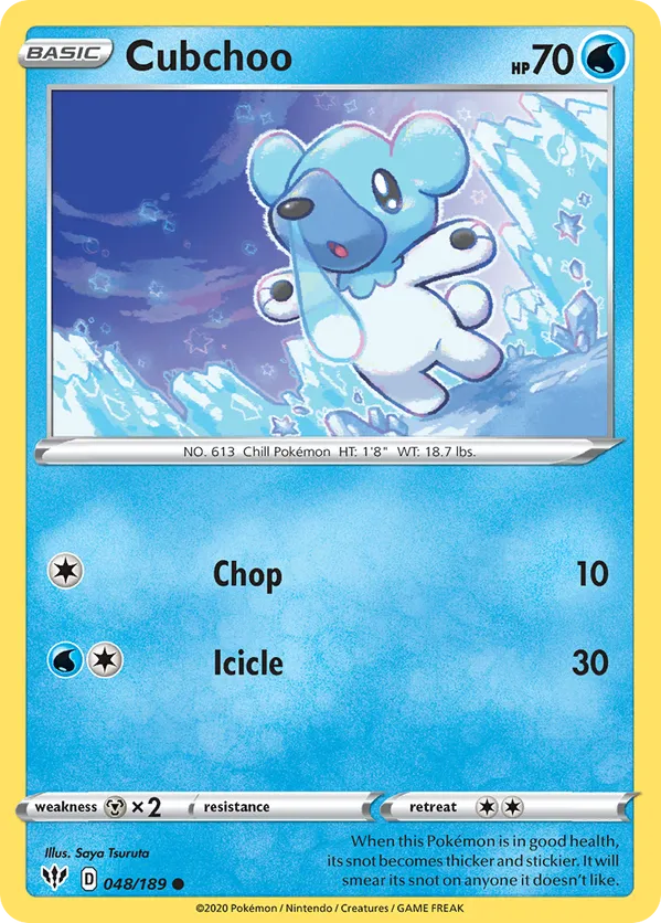 Cubchoo #048/189 Darkness Ablaze | pkmn.gg