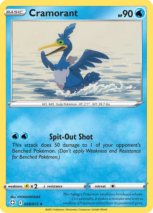 cramorant pokemon card value - SV030/SV122 - Shining Fates - Shiny Vault 20 Retreat Cost Cramorant - 040/185 - Reverse