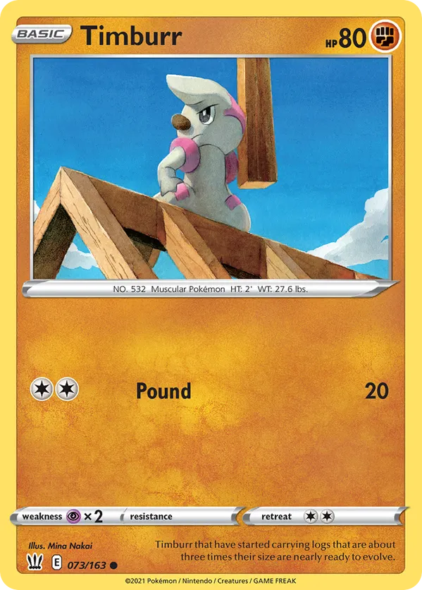 Timburr #073/163 Battle Styles | pkmn.gg