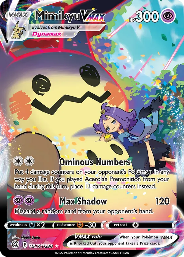 Mimikyu VMAX #TG017/30 Brilliant Stars Trainer Gallery | pkmn.gg
