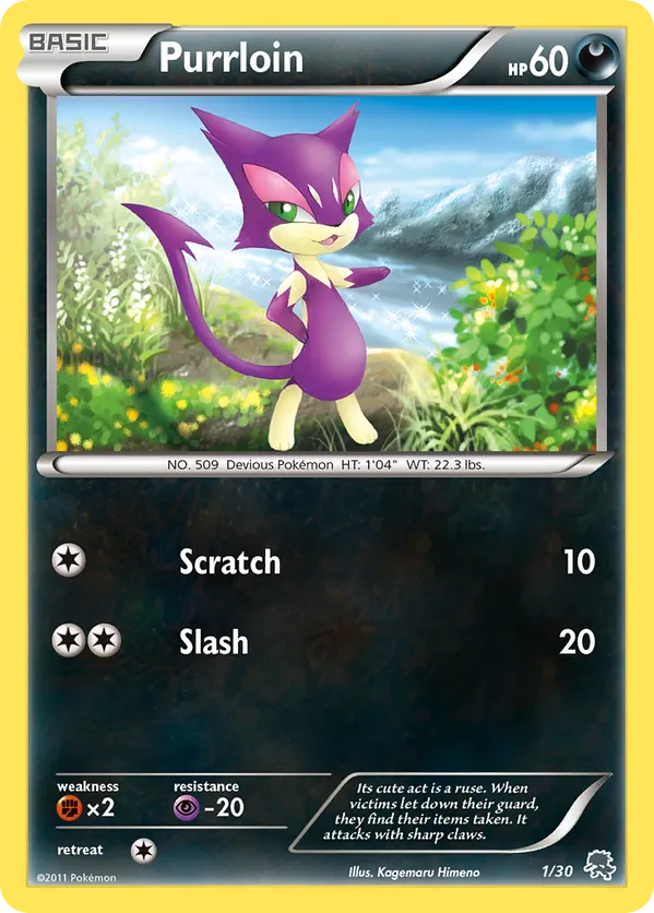 pokemon purrloin card Purrloin - 48/73 main image 0