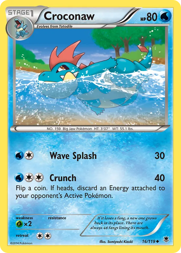 pokemon croconaw card Pokemon Trading Card Game Shining Legends Common Croconaw #19