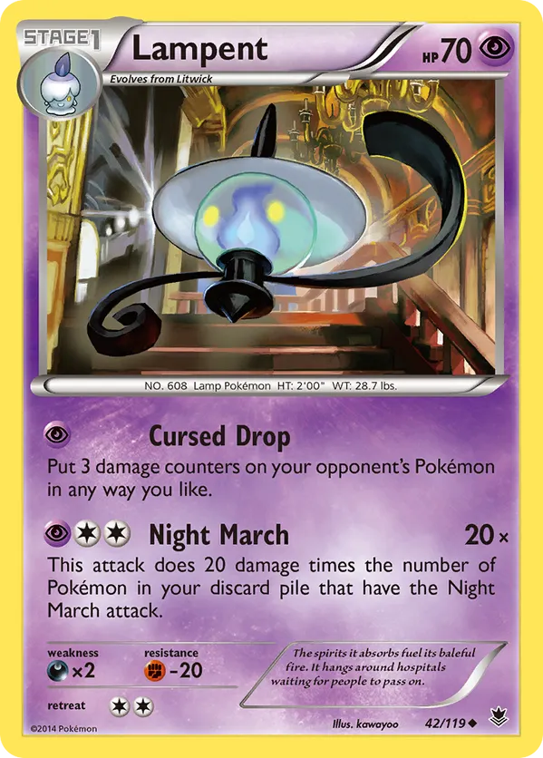 Lampent #042/119 Phantom Forces | pkmn.gg
